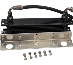Assembled Example of a Grassroots Performance Universal Power Steering/Transmission Oil Cooler Kit