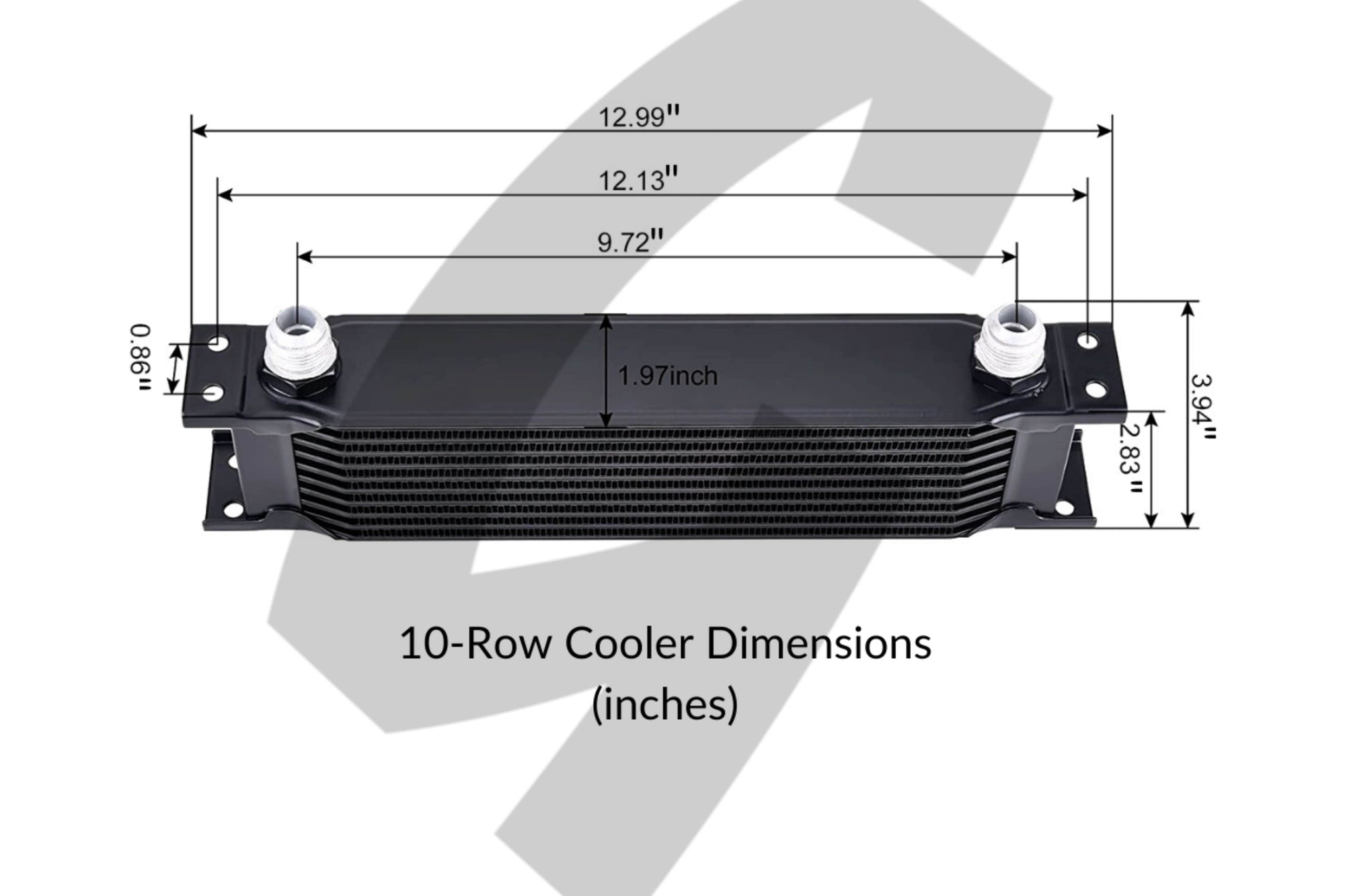 10-Row Transmission Cooler Universal Application