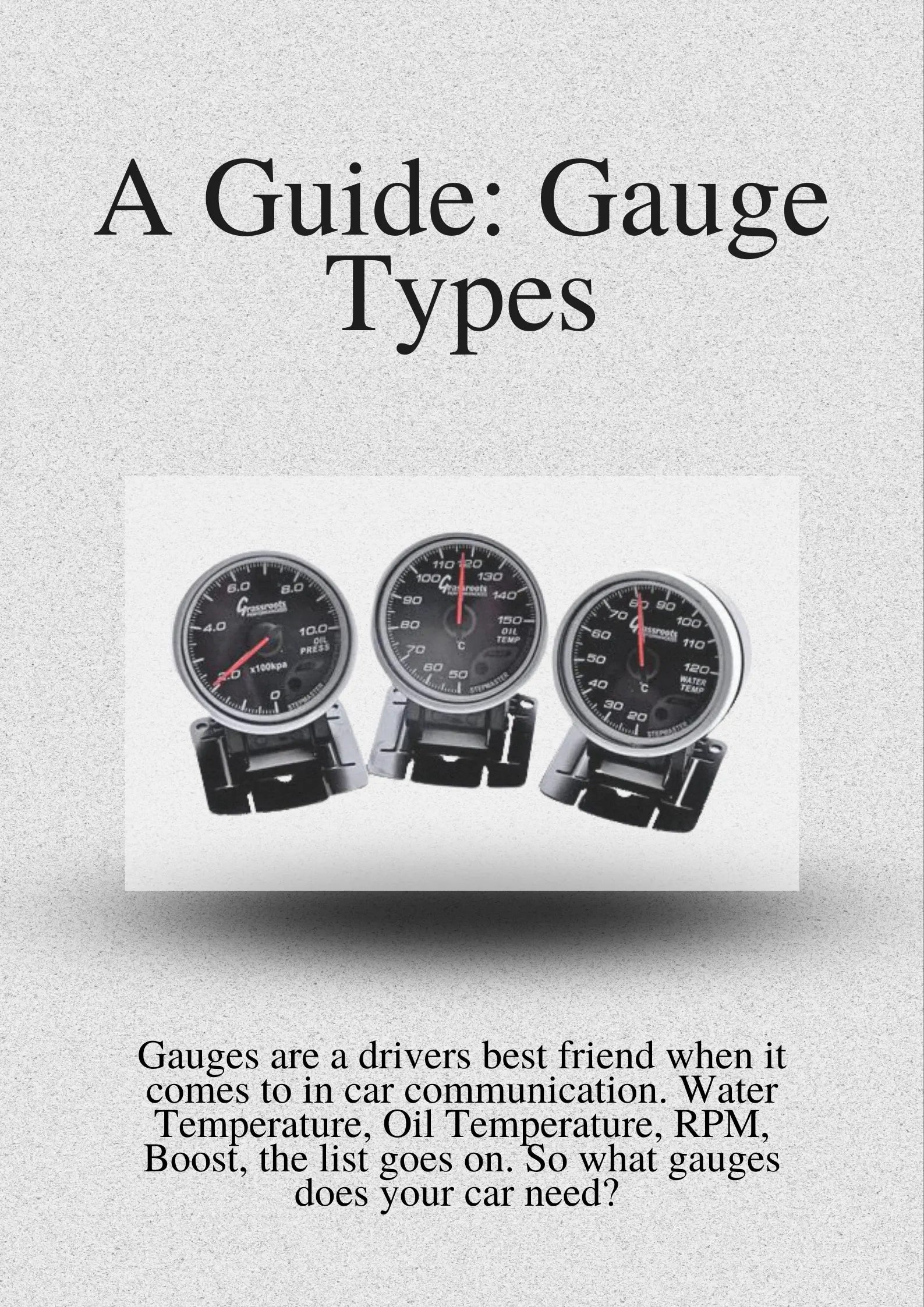 Gauge Types Grassroots Performance