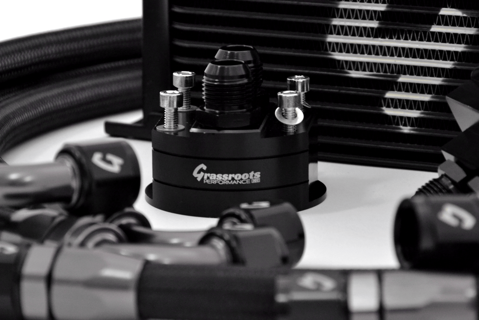 Direct-FIt Oil Cooler Filter Relocation Grassroots Performance Oil Cooler Kit