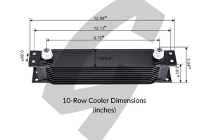 10-Row Transmission Cooler Universal Application